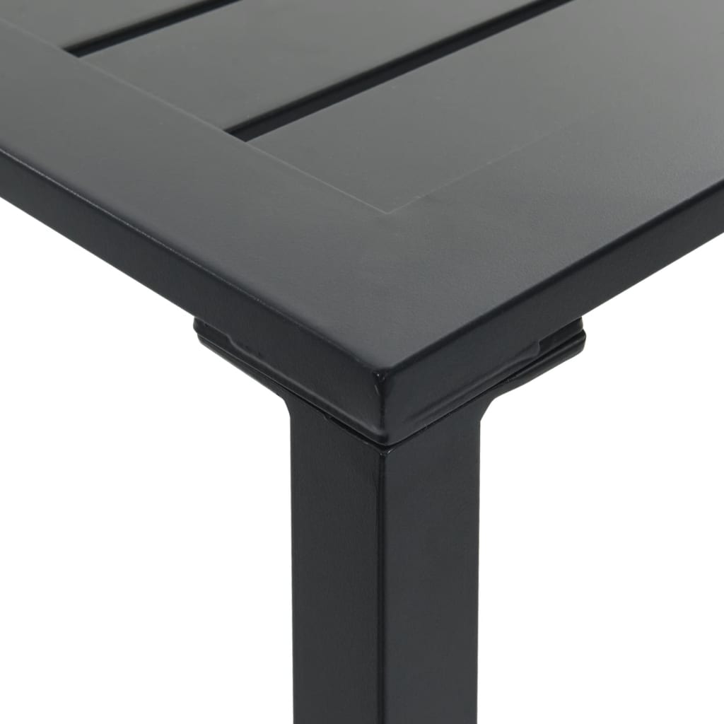 vidaXL Bar Table Black 100x100x110 cm Powder-coated Steel