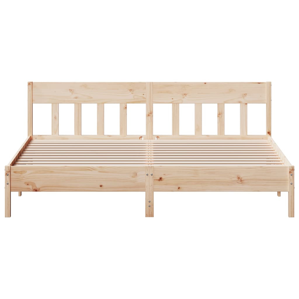 vidaXL Bed Frame without Mattress 180x200 cm Super King Solid Wood Pine