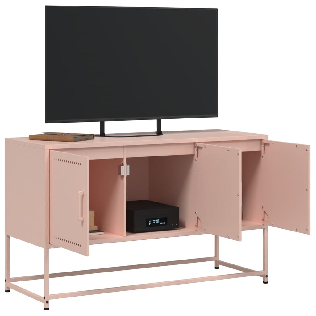 vidaXL TV Cabinet Pink 100.5x39x60.5 cm Steel