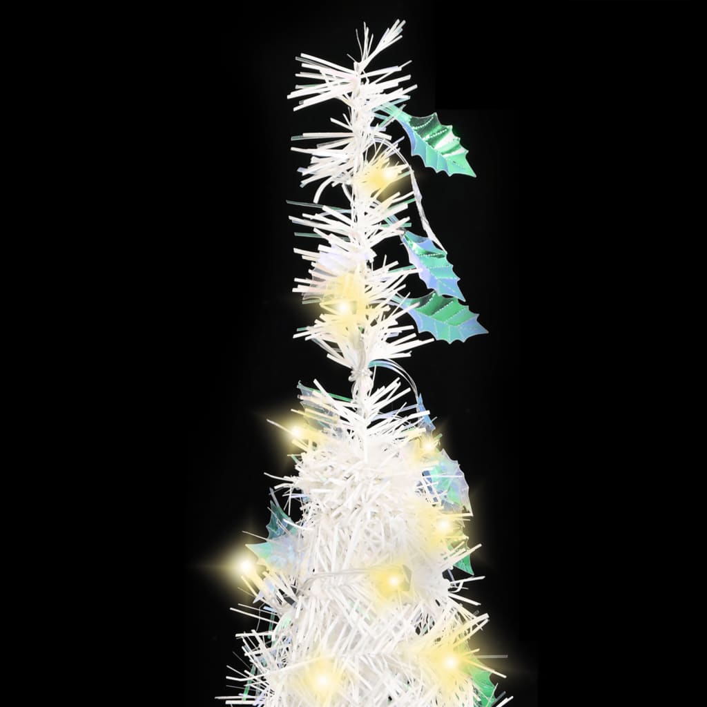 vidaXL Artificial Christmas Tree Pop-up 150 LEDs White 180 cm