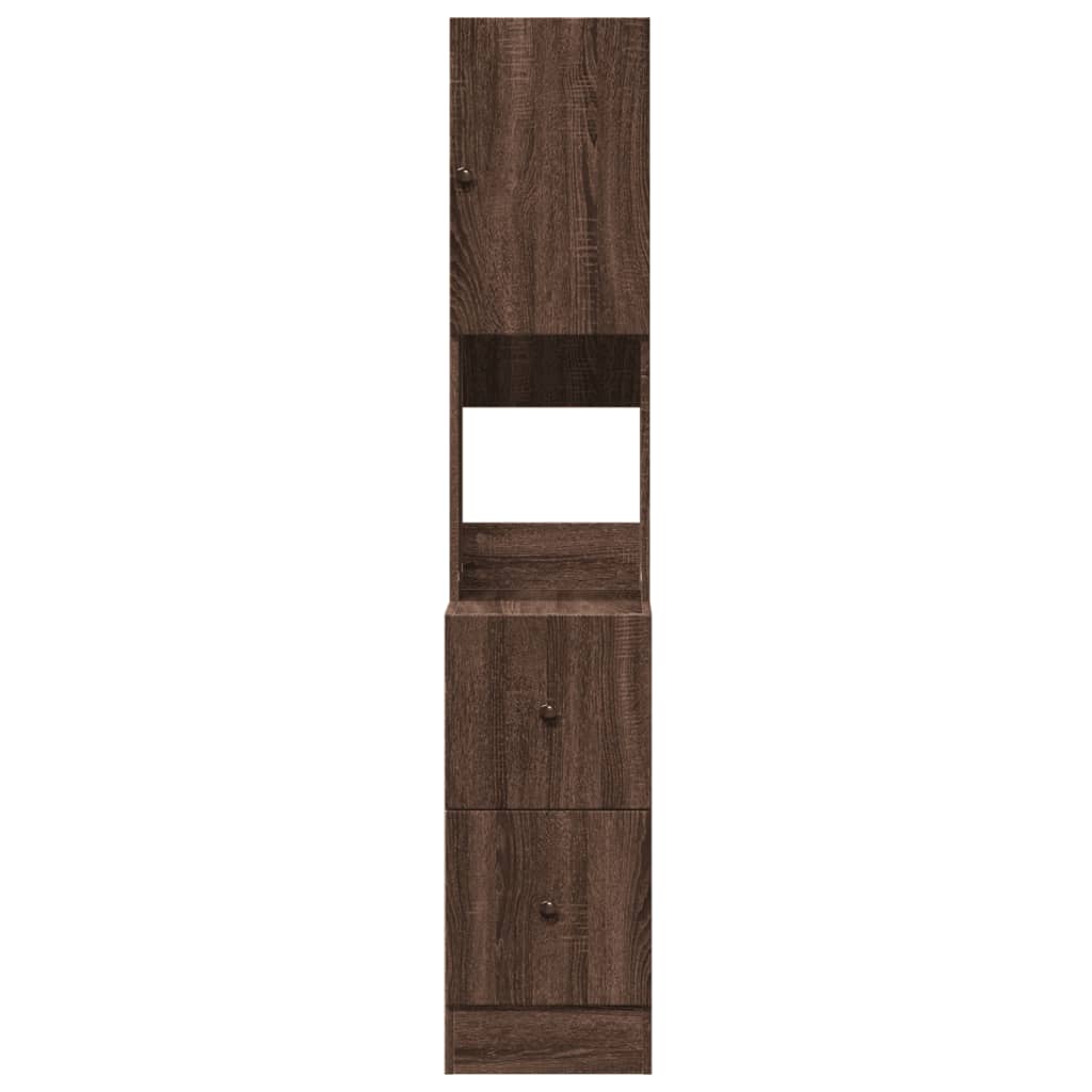 vidaXL Kitchen Cabinet Brown Oak 35x50x180 cm Engineered Wood