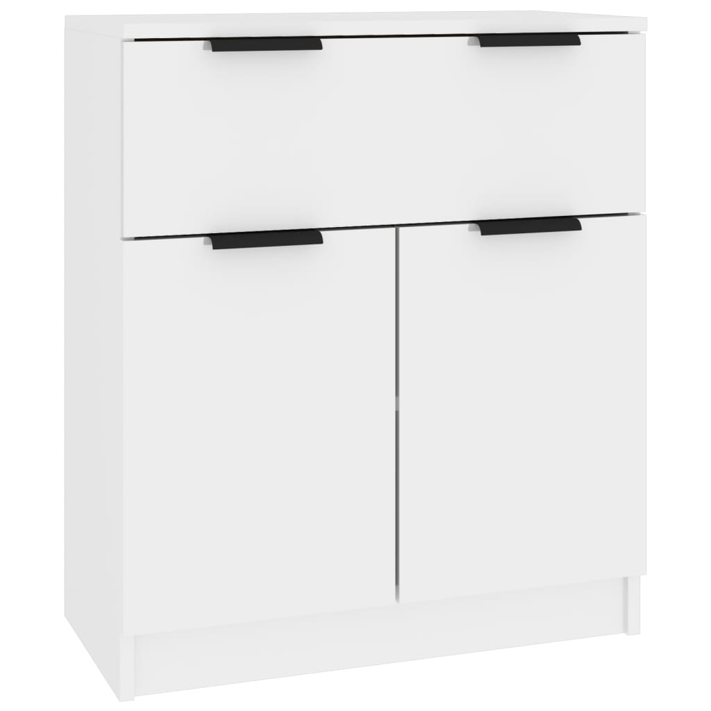 vidaXL Sideboards 3 pcs High Gloss White Engineered Wood