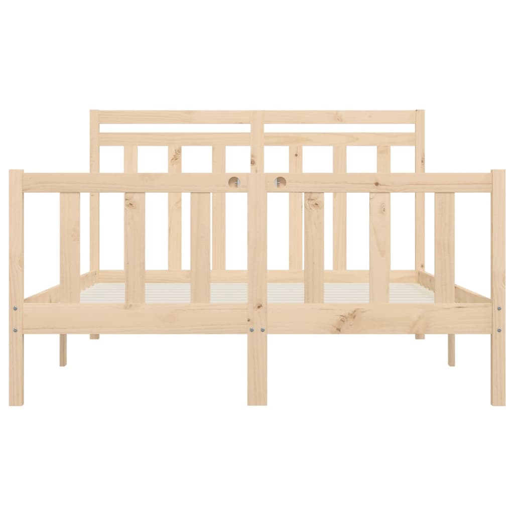 vidaXL Bed Frame without Mattress Solid Wood Pine 140x200 cm