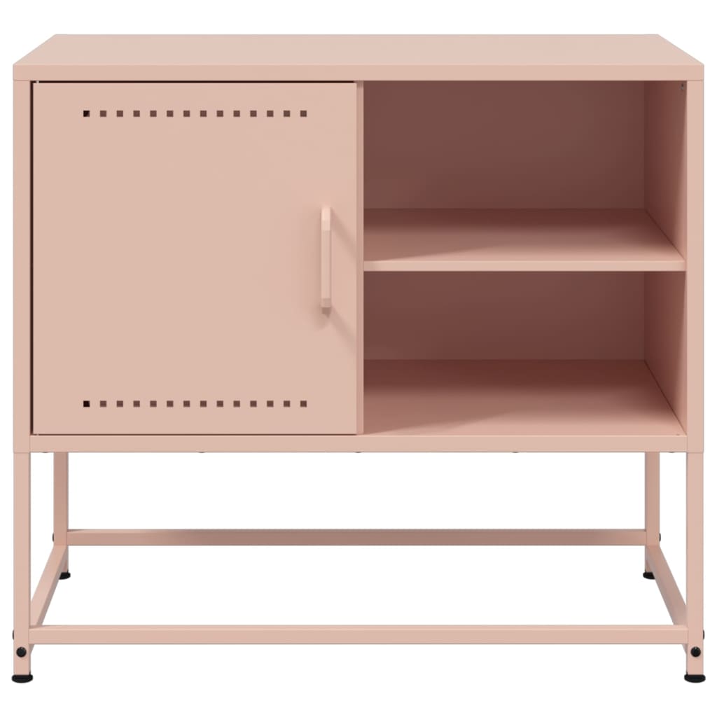 vidaXL TV Cabinet Pink 68x39x60.5 cm Steel