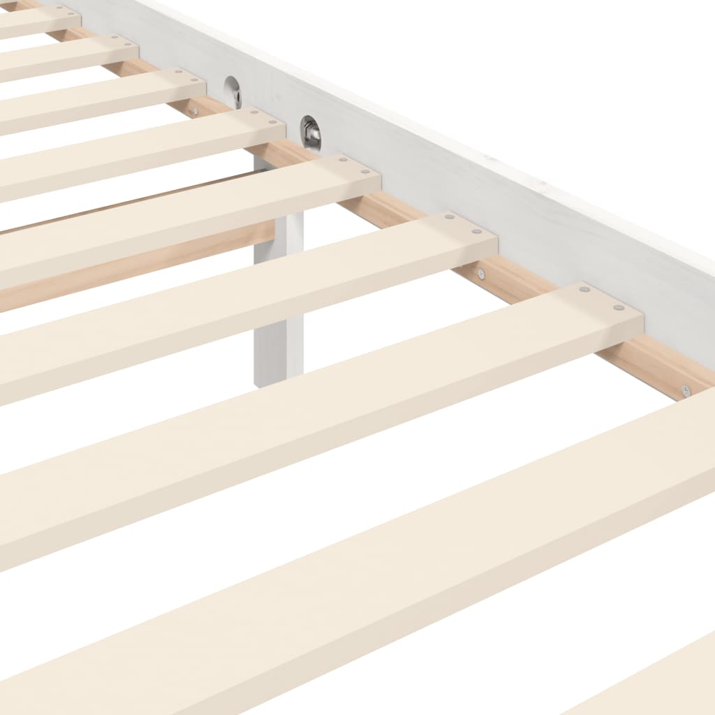 vidaXL Bed Frame without Mattress White 90x200 cm Solid Wood Pine