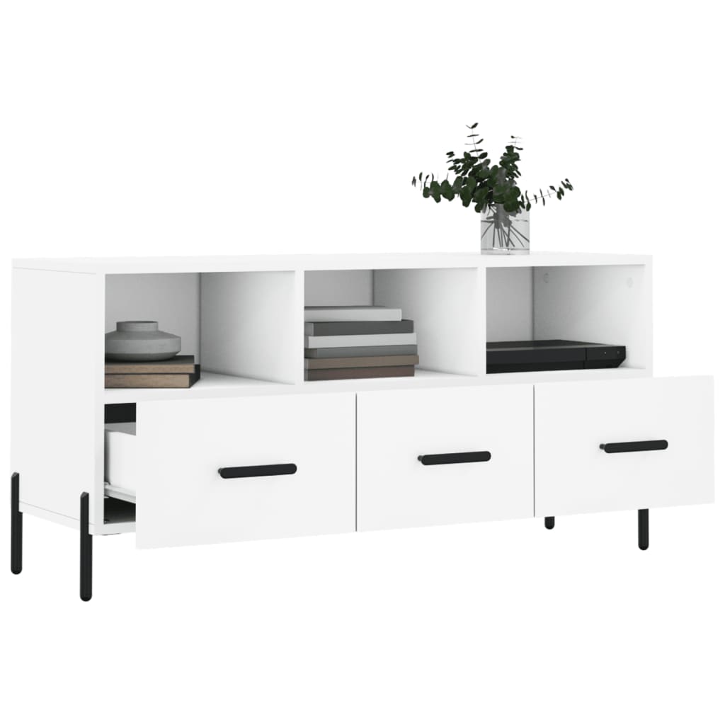 vidaXL TV Cabinet White 102x36x50 cm Engineered Wood