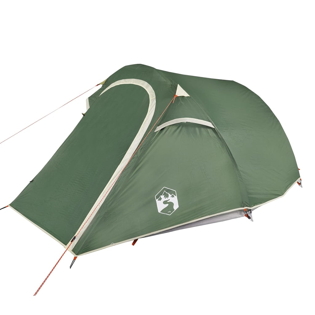 vidaXL Camping Tent Tunnel 2-Person Green Waterproof