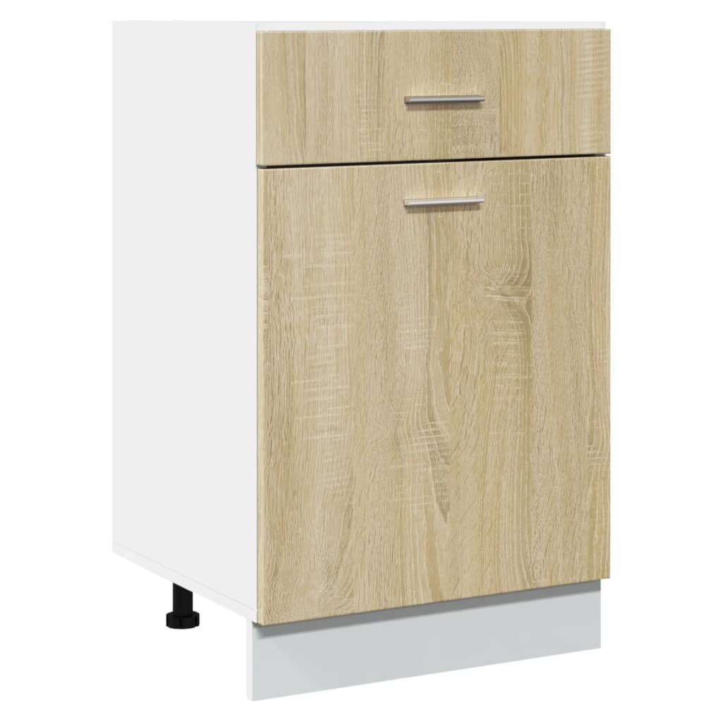 vidaXL Drawer Bottom Cabinet Sonoma Oak 50x46x81.5 cm Engineered Wood