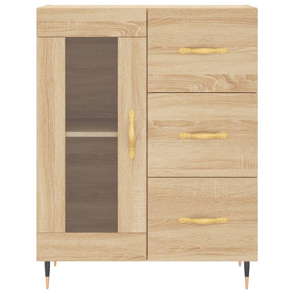 vidaXL Sideboard Sonoma Oak 69.5x34x90 cm Engineered Wood