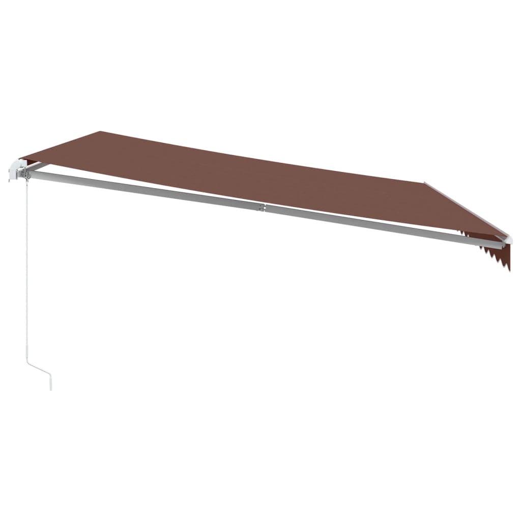 vidaXL Manual Retractable Awning Brown 450x300 cm