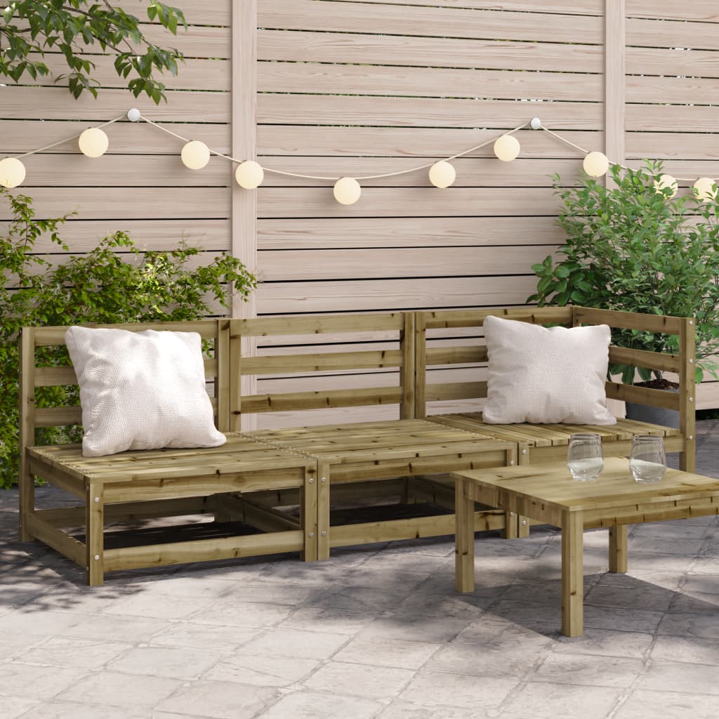 vidaXL Garden Sofa 3-Seater Impregnated Wood Pine