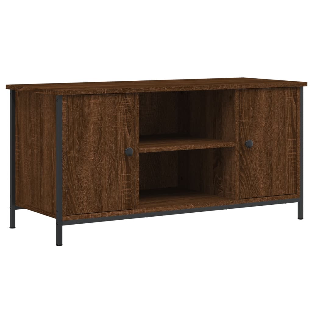 vidaXL TV Cabinet Brown Oak 100x40x50 cm Engineered Wood