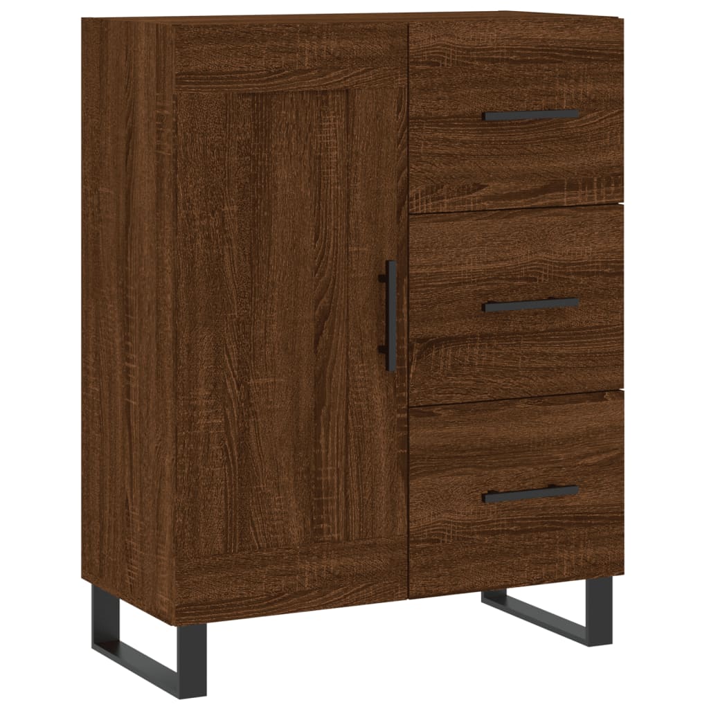 vidaXL Highboard Brown Oak 69.5x34x180 cm Engineered Wood