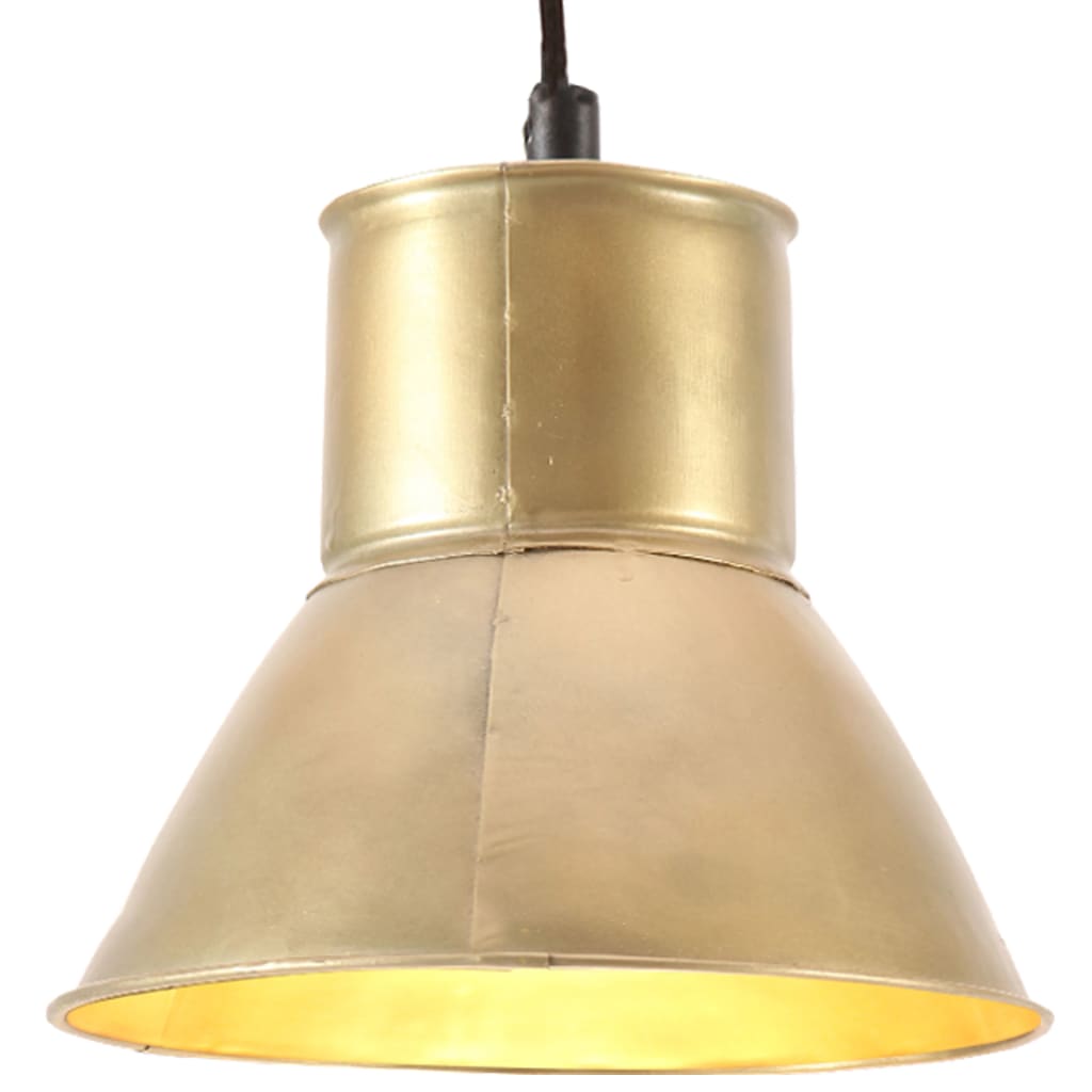 vidaXL Hanging Lamp 25 W Brass Round 17 cm E27