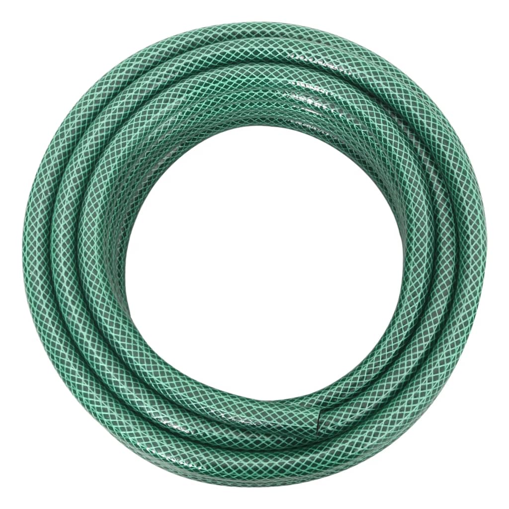 vidaXL Garden Hose with Fitting Set Green 0.5" 10 m PVC