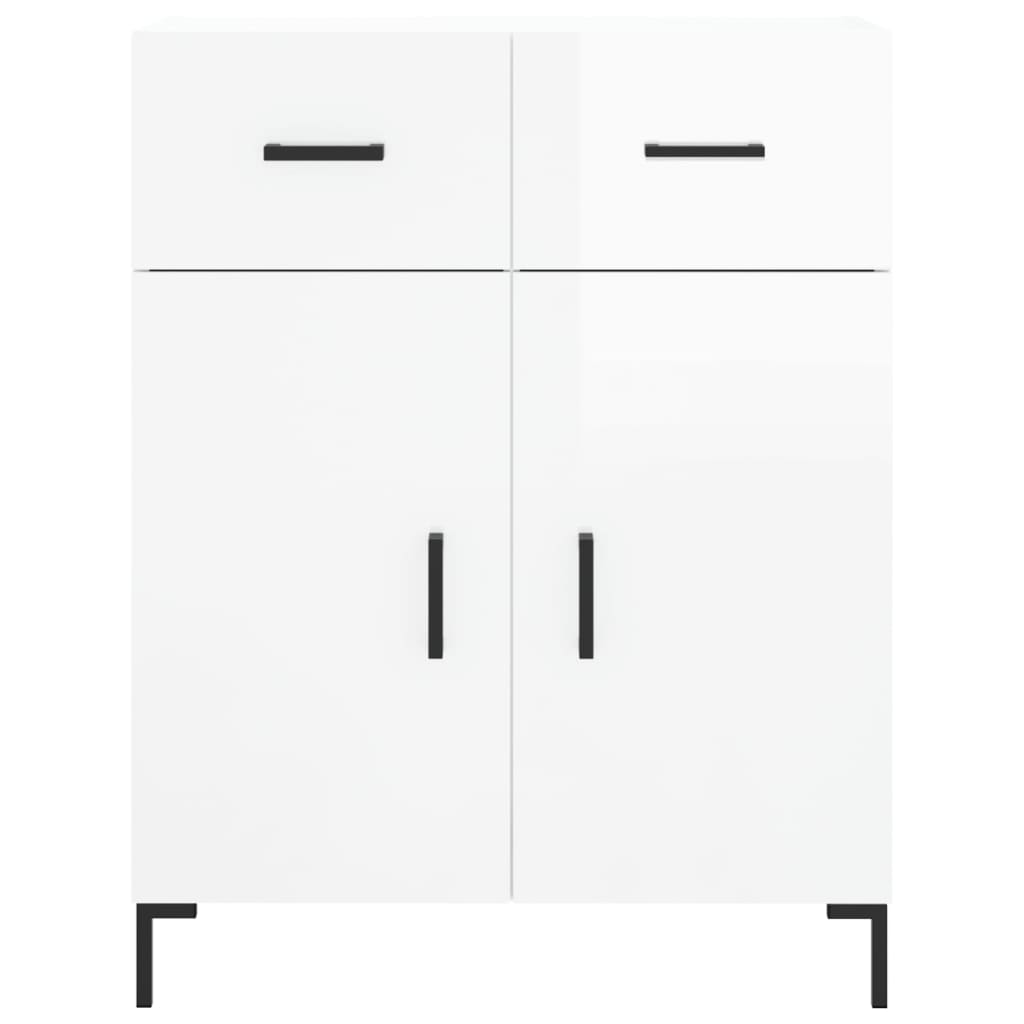 vidaXL Sideboard High Gloss White 69.5x34x90 cm Engineered Wood