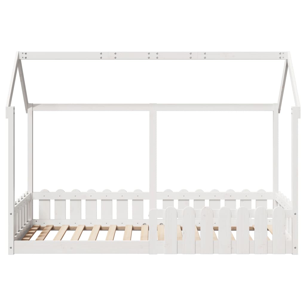 vidaXL Kids' House Bed Frame without Mattress White 80x200 cm