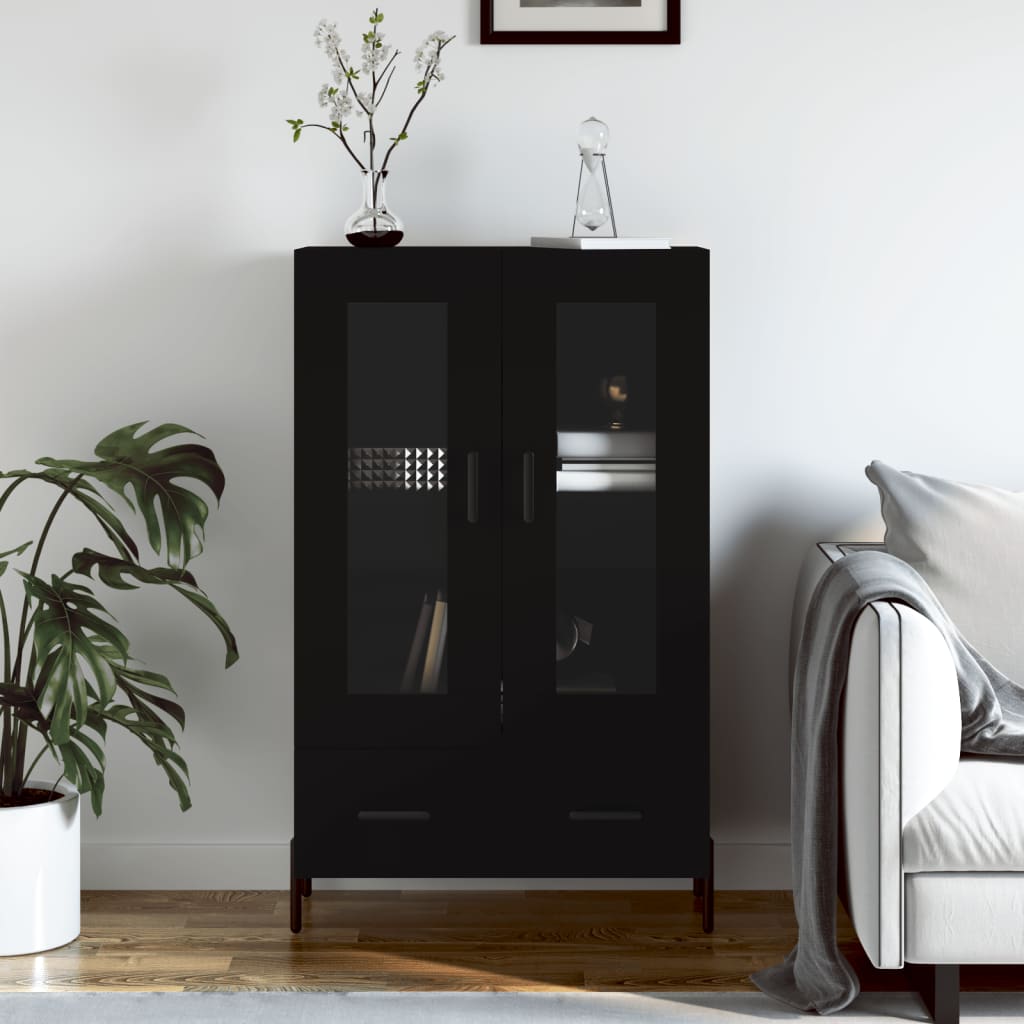 vidaXL Highboard Black 69.5x31x115 cm Engineered Wood