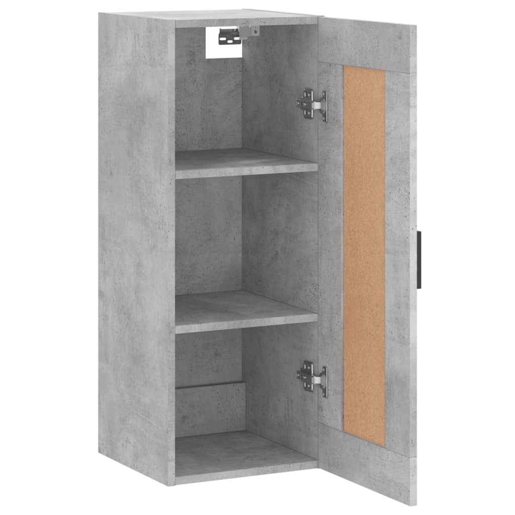 vidaXL Wall Mounted Cabinet Concrete Grey 34.5x34x90 cm Engineered Wood