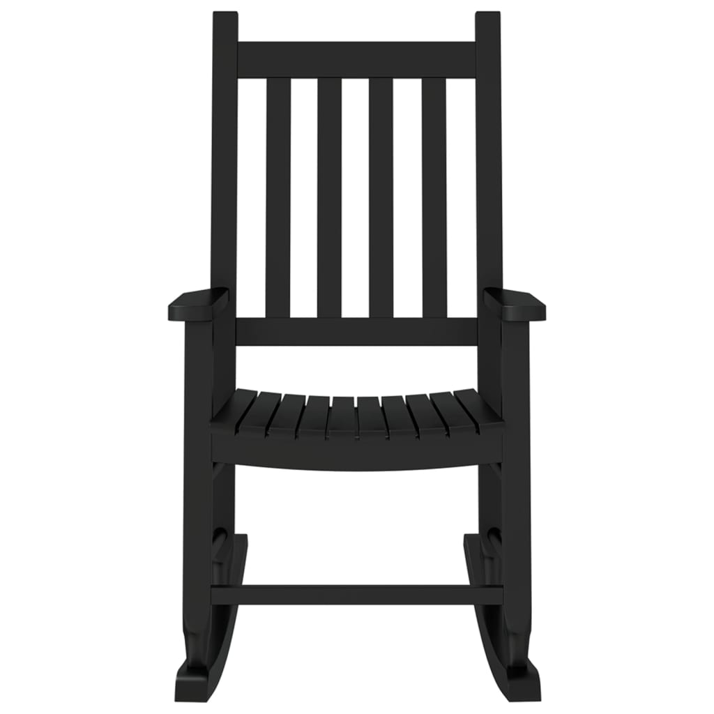 vidaXL Rocking Chair for Children Black Solid Wood Poplar