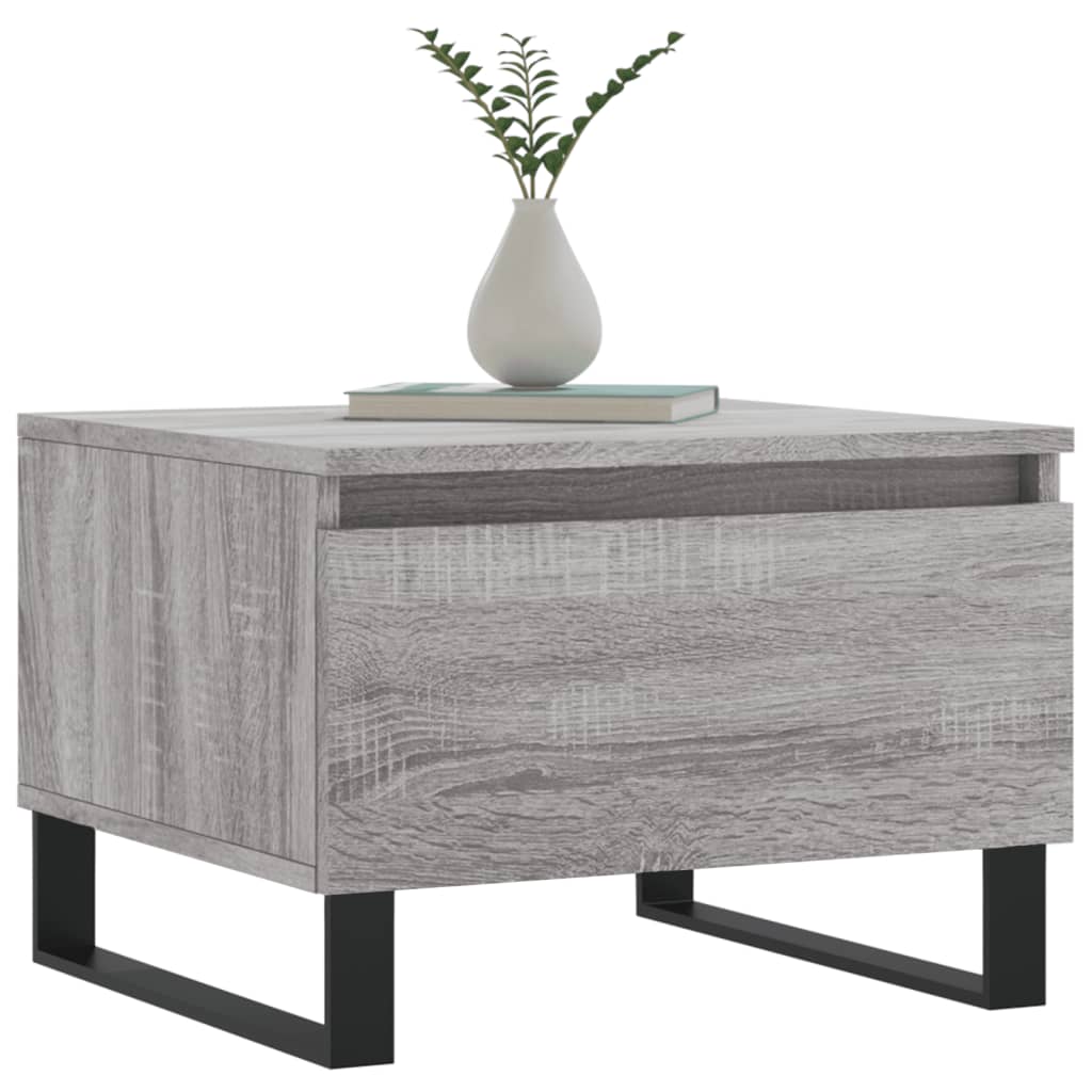 vidaXL Coffee Table Grey Sonoma 50x46x35 cm Engineered Wood