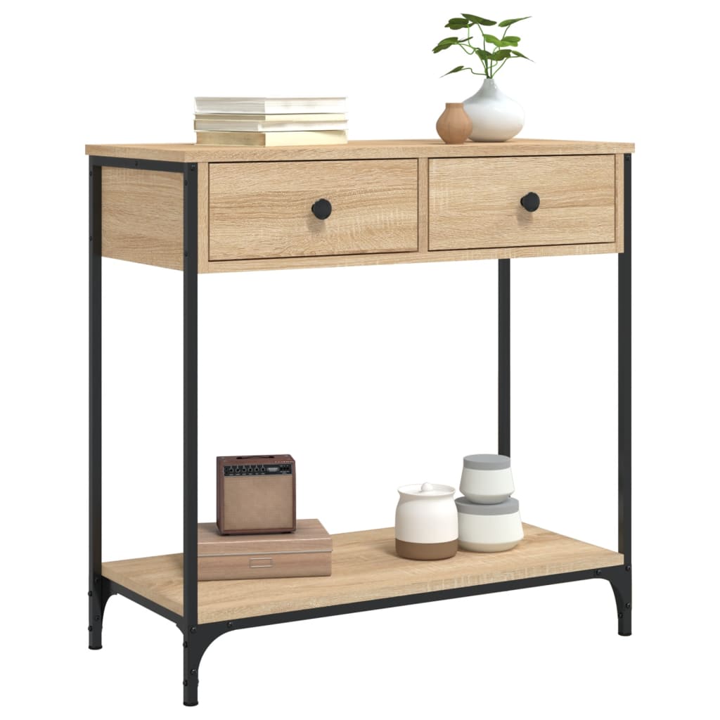 vidaXL Console Table Sonoma Oak 75x34.5x75 cm Engineered Wood