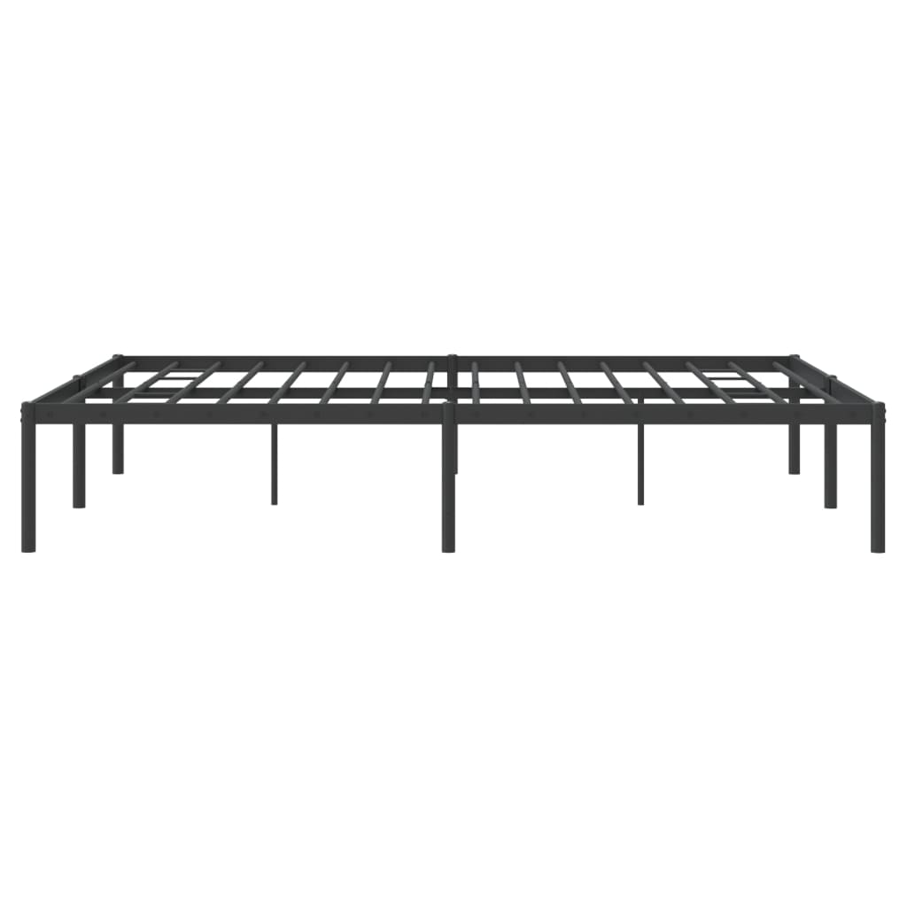 vidaXL Metal Bed Frame without Mattress Black 140x200 cm