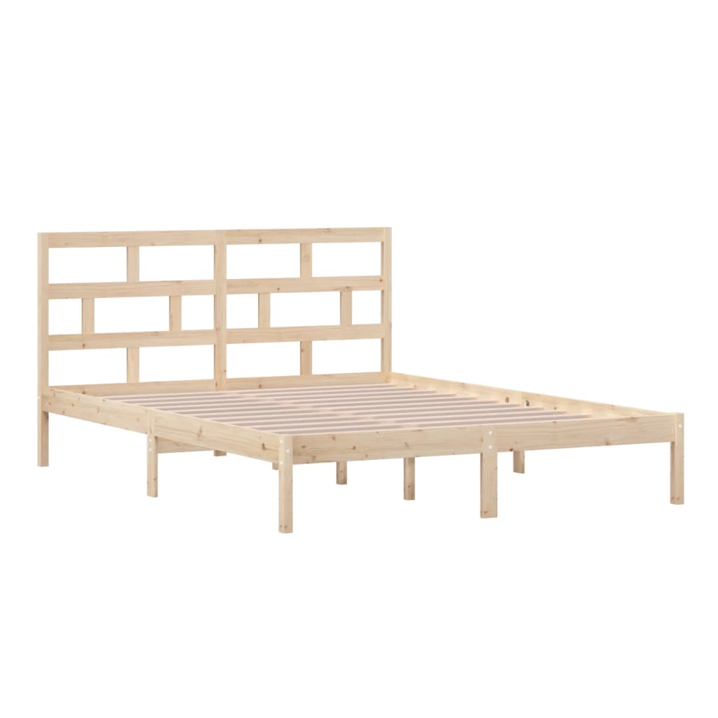 vidaXL Bed Frame without Mattress King Size Solid Wood