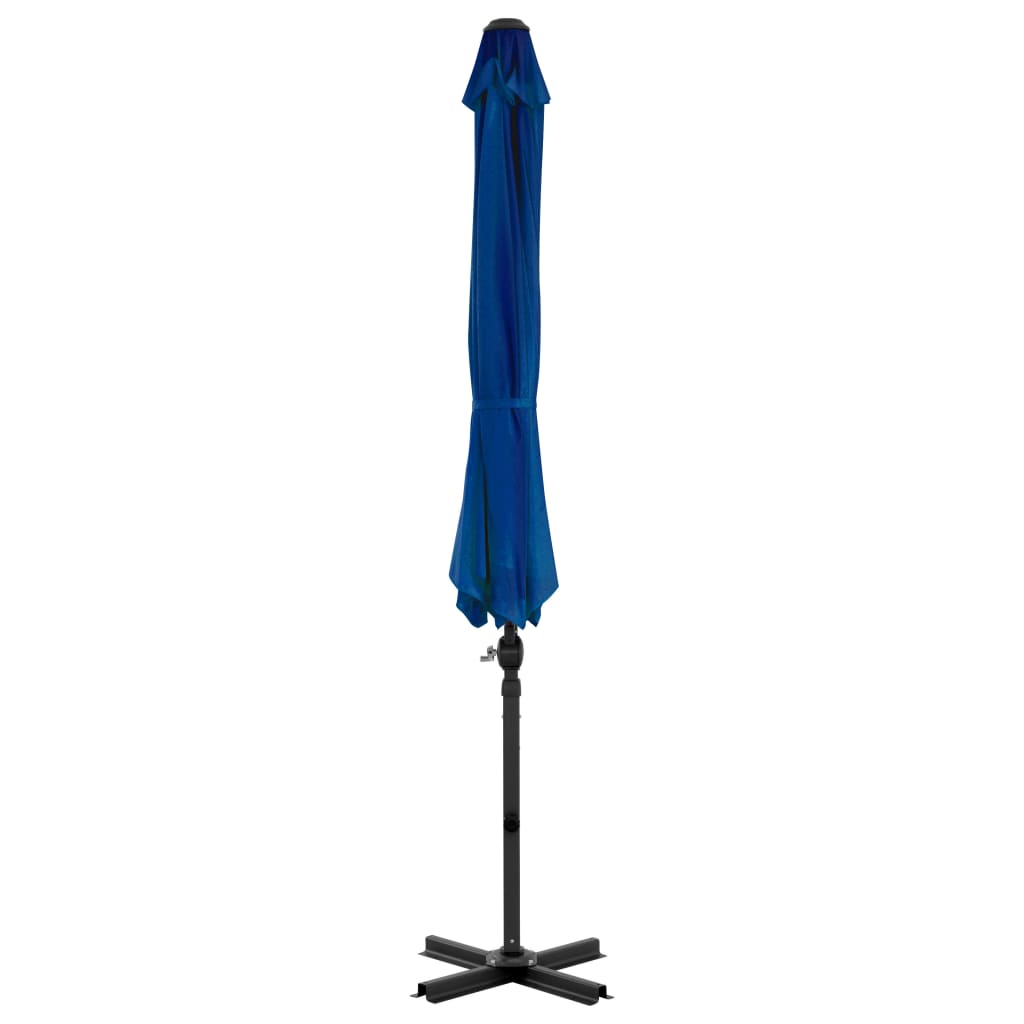 vidaXL Cantilever Garden Parasol with Aluminium Pole Azure Blue 300 cm