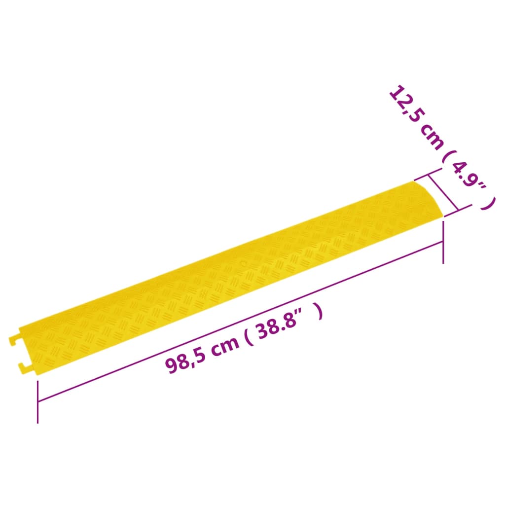 vidaXL Cable Protector Ramps 2 pcs 98.5 cm Yellow