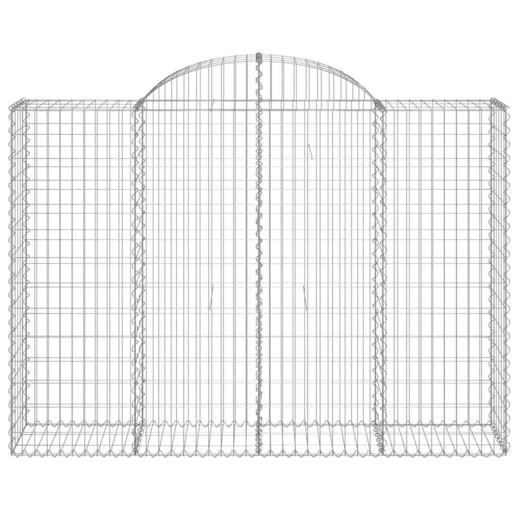 vidaXL Arched Gabion Baskets 18 pcs 200x50x140/160 cm Galvanised Iron