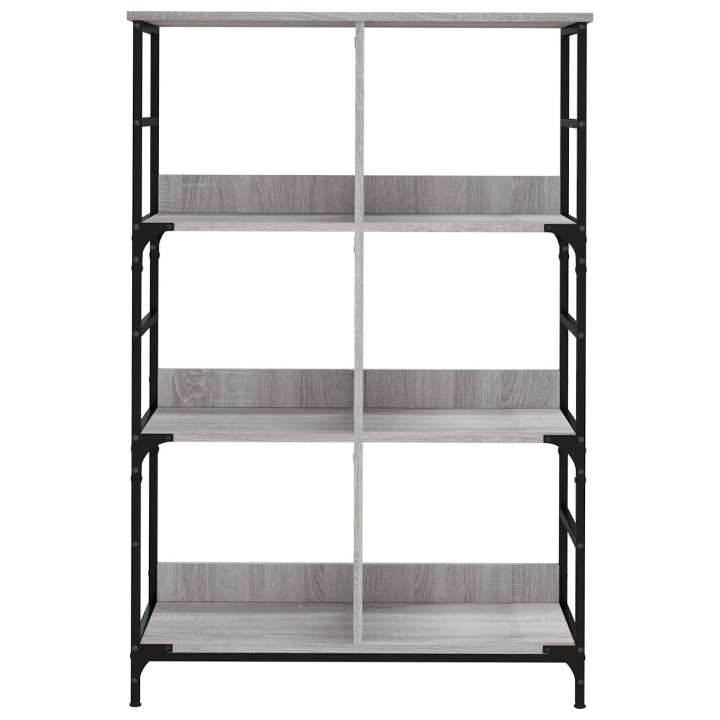 vidaXL Bookshelf Grey Sonoma 78.5x33x117.5 cm Engineered Wood