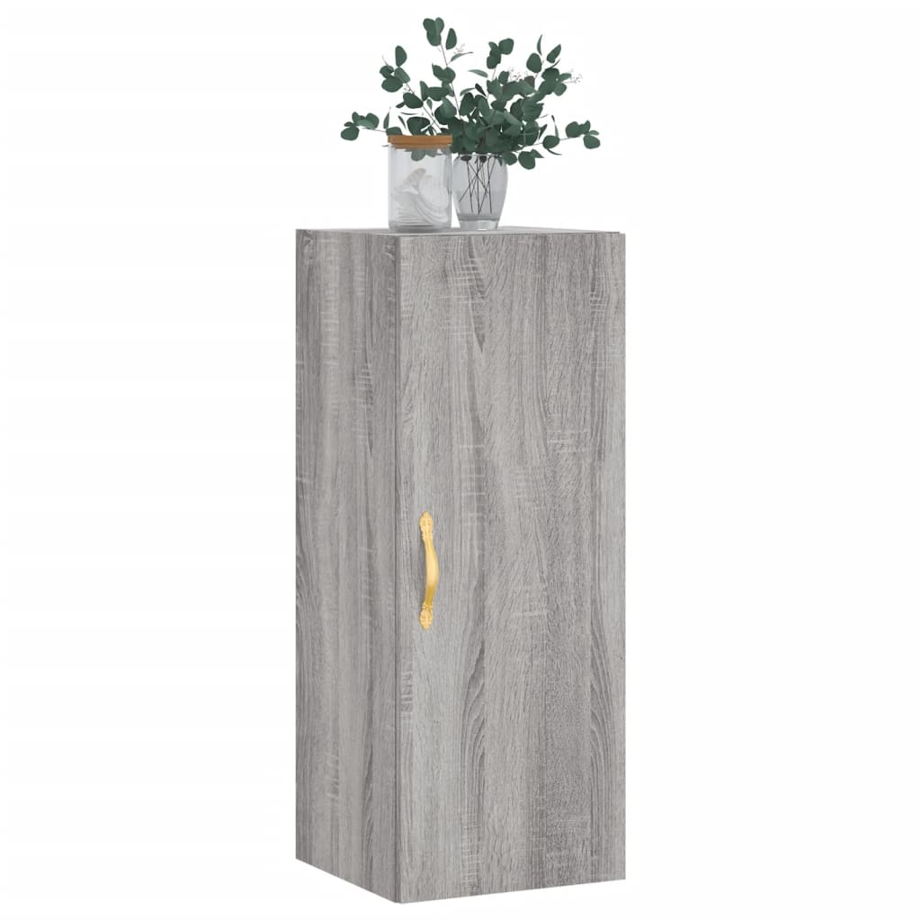 vidaXL Wall Mounted Cabinet Grey Sonoma 34.5x34x90 cm