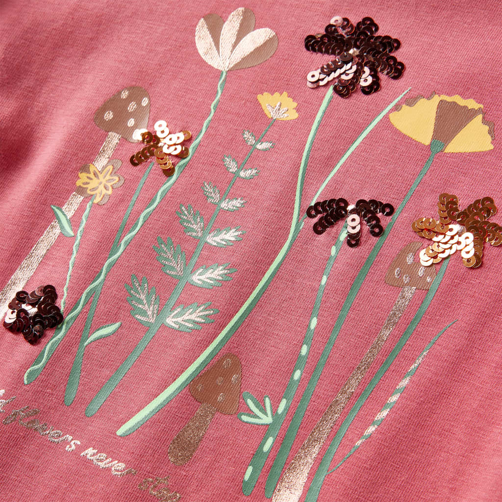 Kids' T-shirt with Long Sleeves Old Pink 128