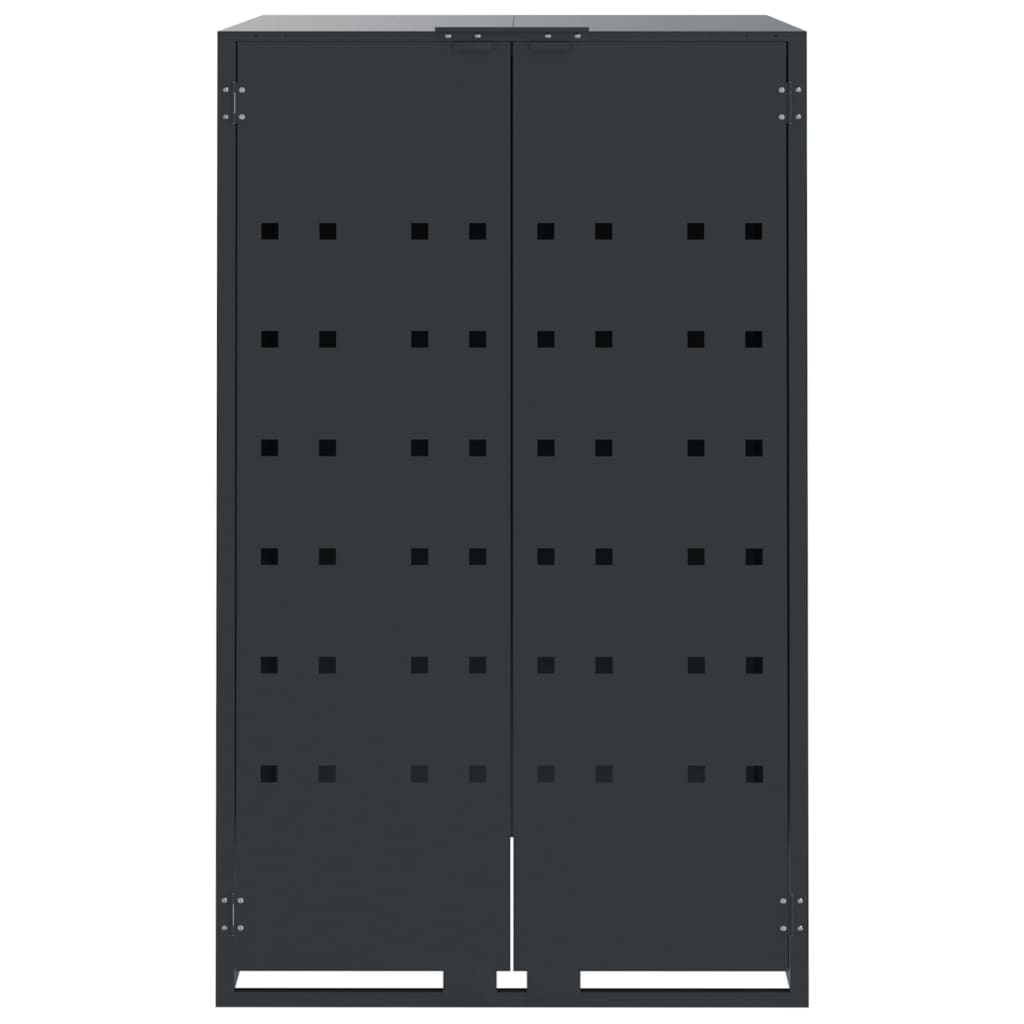 vidaXL Wheelie Bin Storage for 4 Bins Anthracite 276x79x117 cm Steel