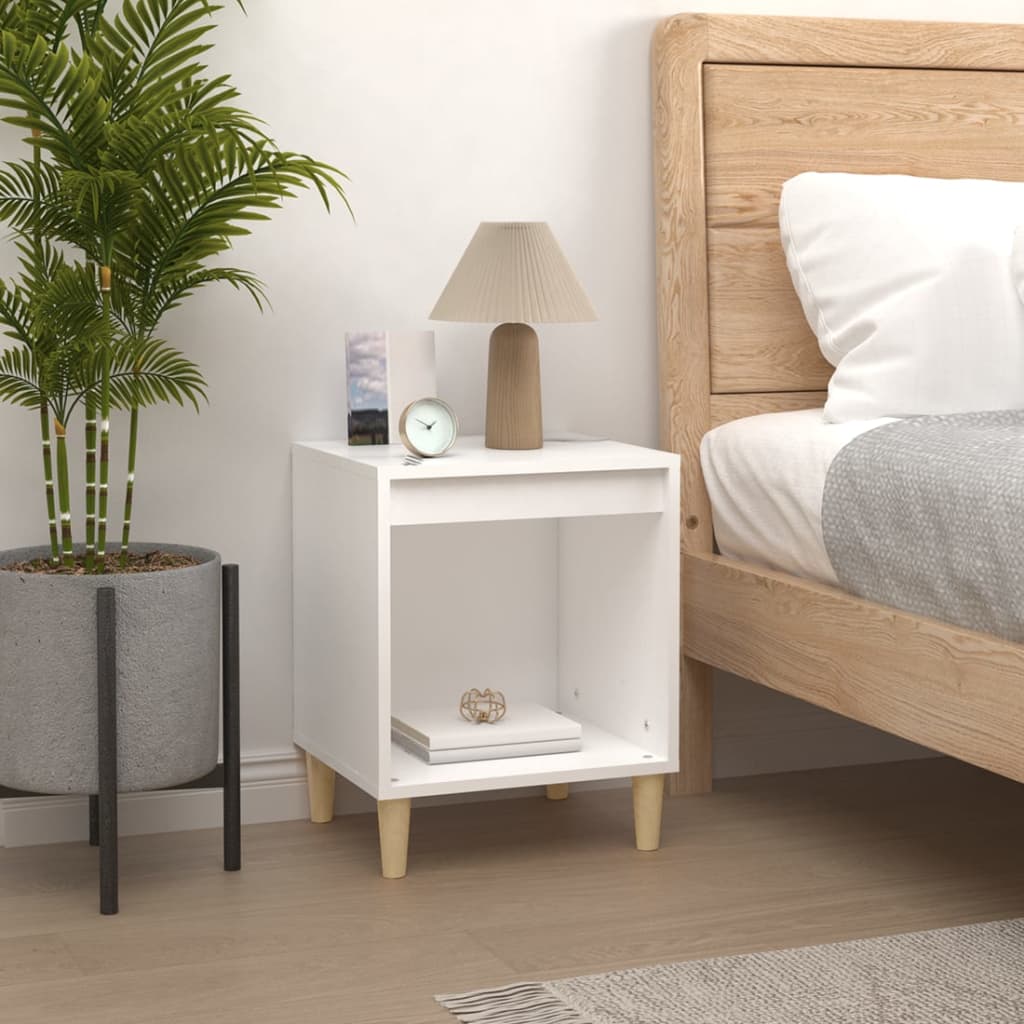 vidaXL Bedside Cabinets 2 pcs White 40x35x50 cm