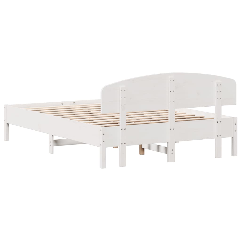 vidaXL Bed Frame without Mattress White 160x200 cm Solid Wood Pine