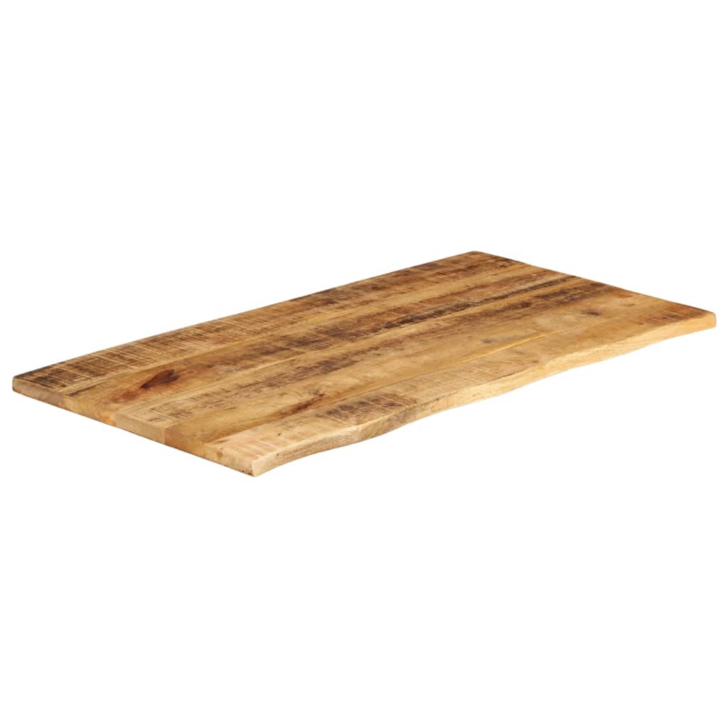 vidaXL Table Top 120x60x2.5 cm Live Edge Solid Wood Rough Mango