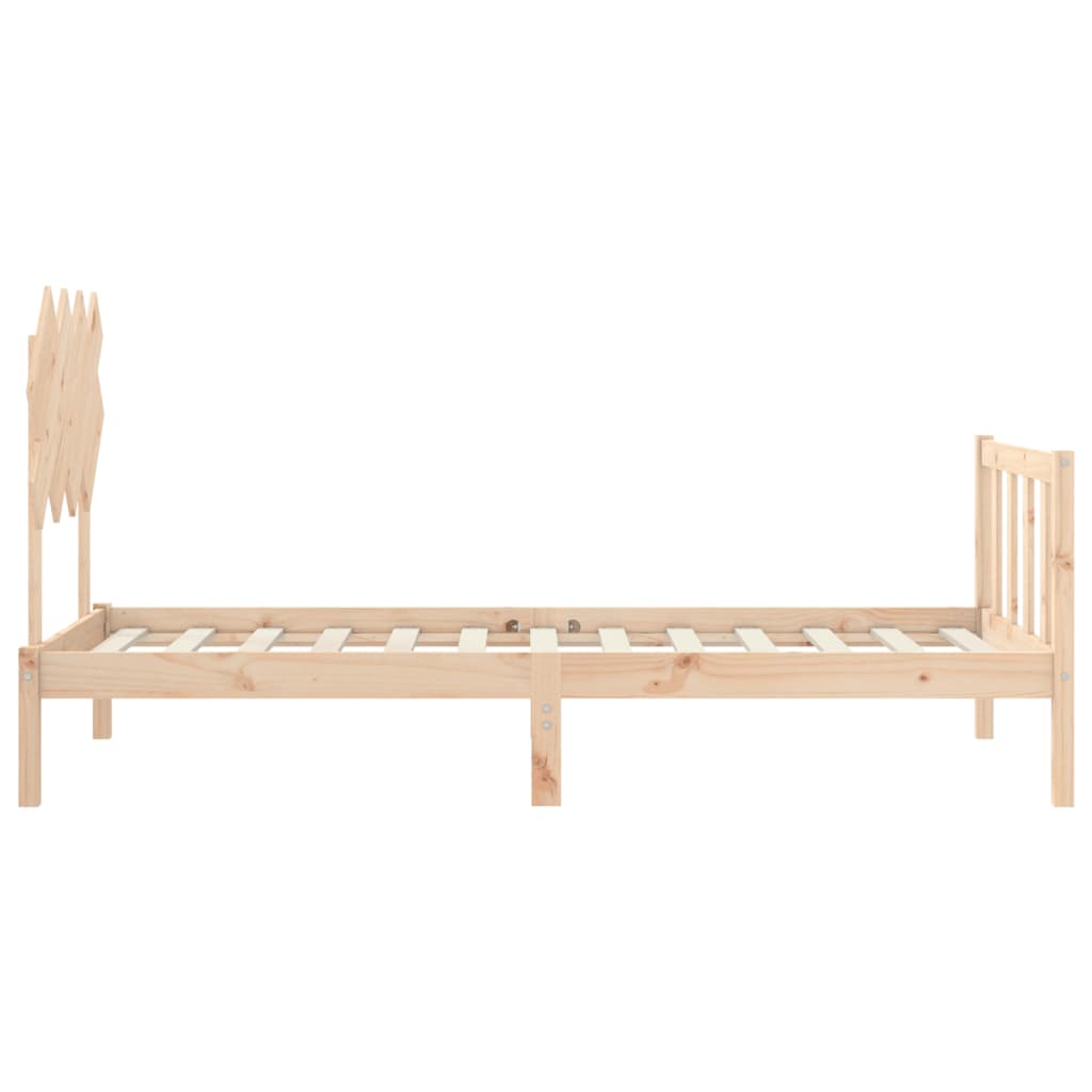 vidaXL Bed Frame without Mattress Single Solid Wood Pine