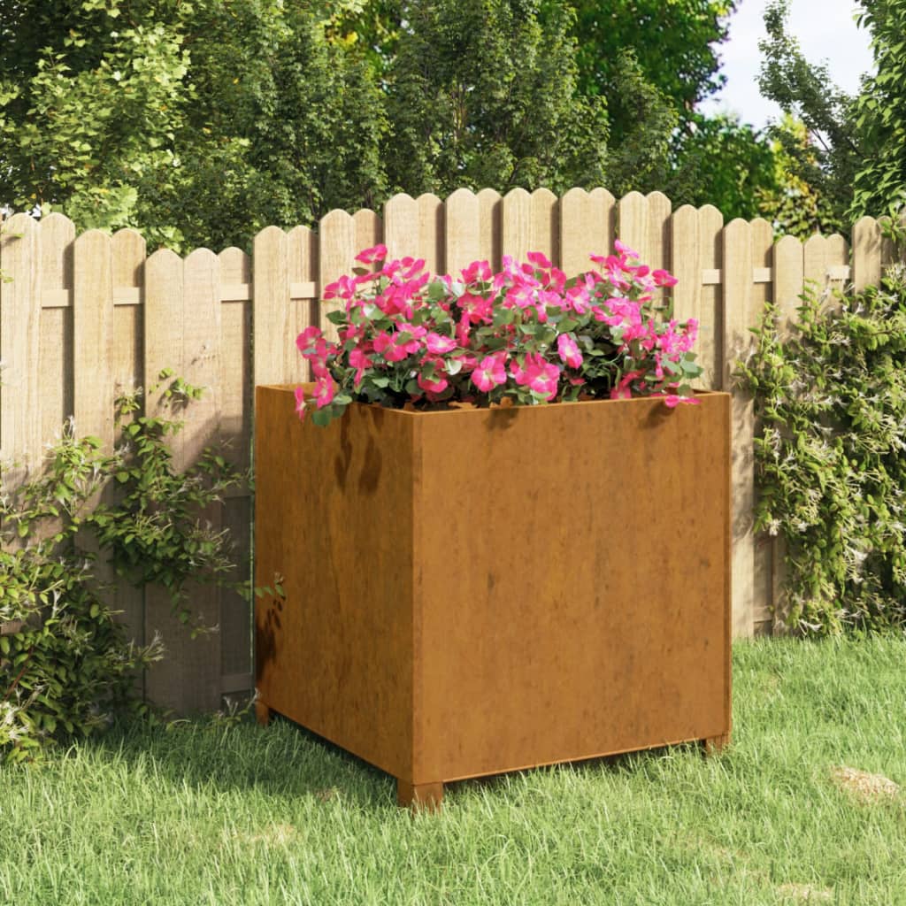 vidaXL Planter with Legs Rusty 49x47x50 cm Corten Steel