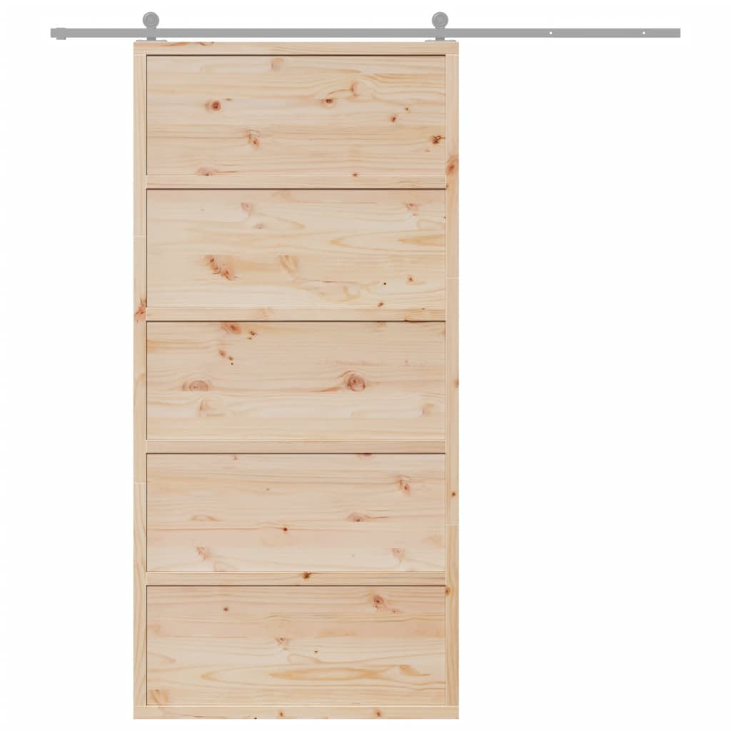 vidaXL Barn Door 100x208 cm Solid Wood Pine