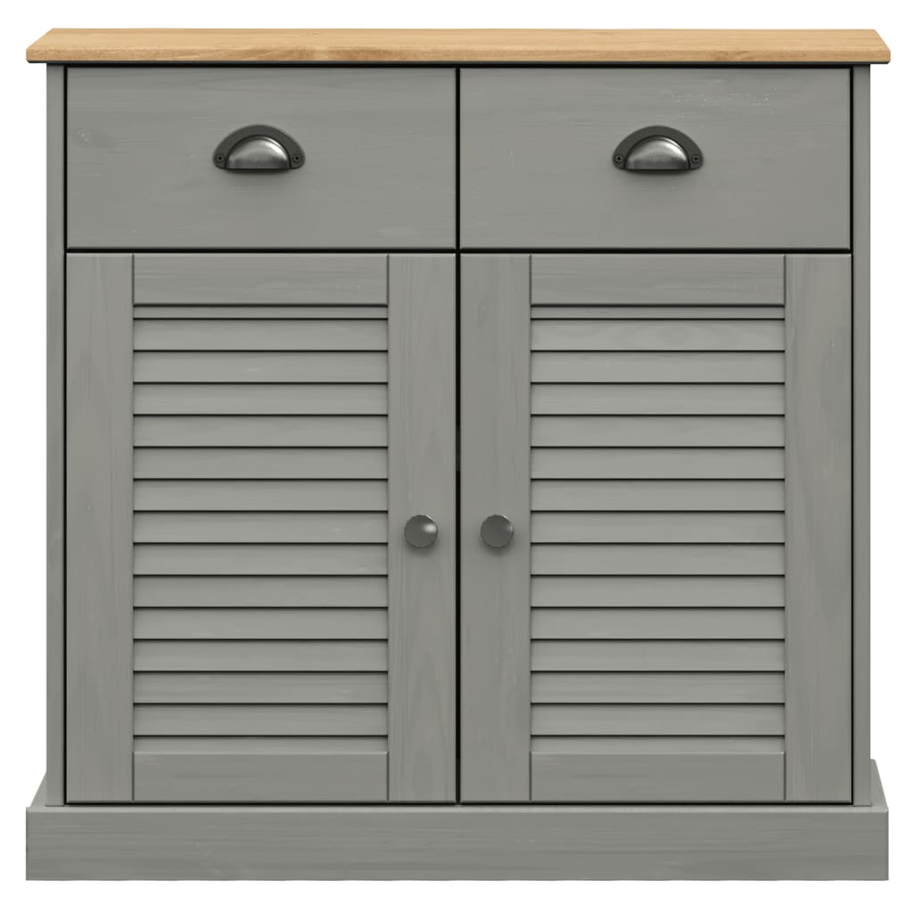 vidaXL Highboard VIGO Grey 78x40x175 cm Solid Wood Pine