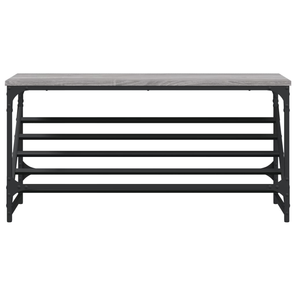 vidaXL Shoe Rack Grey Sonoma 90x30x45 cm Engineered Wood