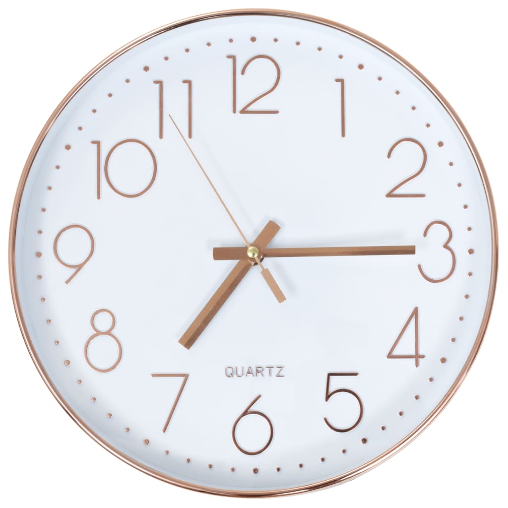 vidaXL Wall Clock 30 cm Rose Gold