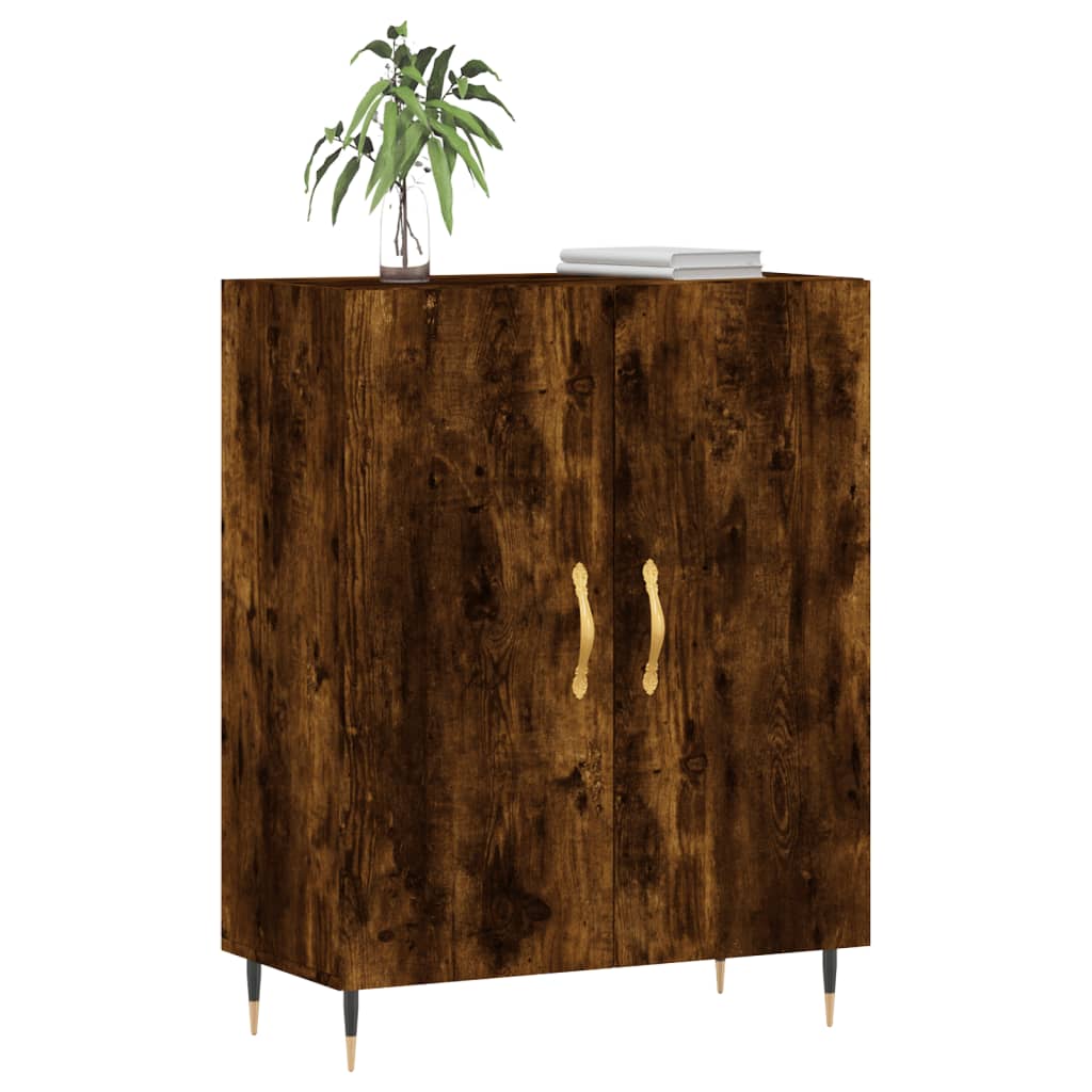 vidaXL Sideboard Smoked Oak 69.5x34x90 cm Engineered Wood