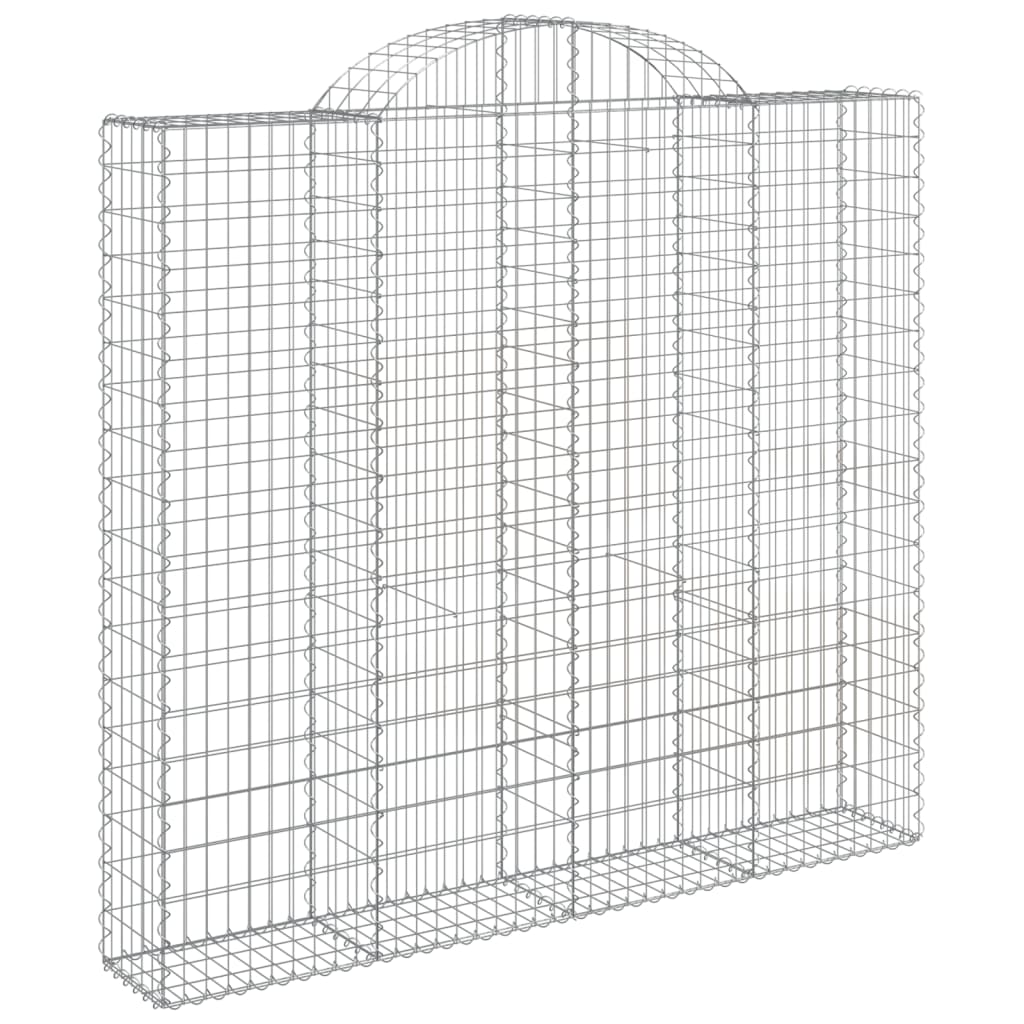 vidaXL Arched Gabion Baskets 25 pcs 200x50x180/200 cm Galvanised Iron