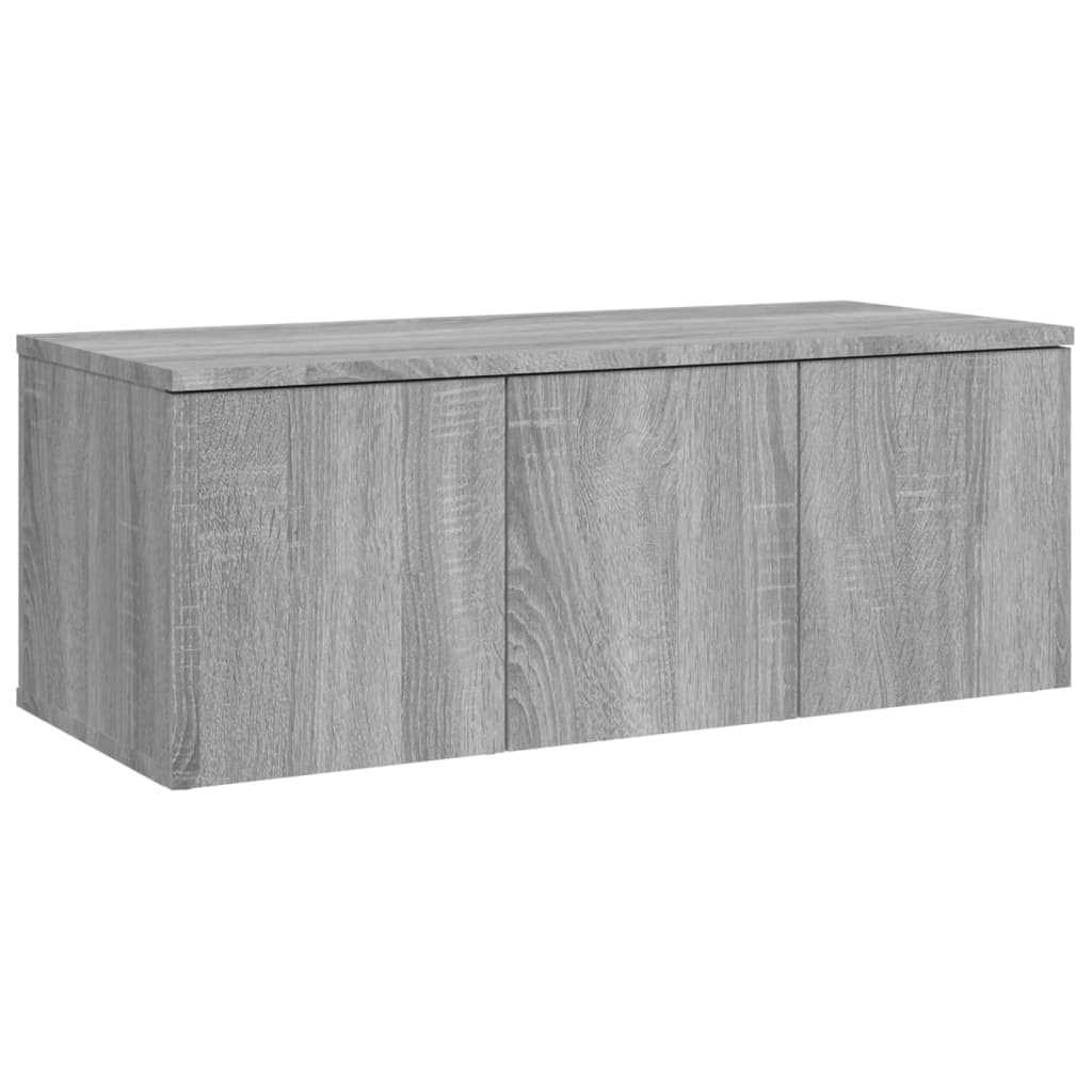 vidaXL TV Cabinet Grey Sonoma 80x34x30 cm Engineered Wood