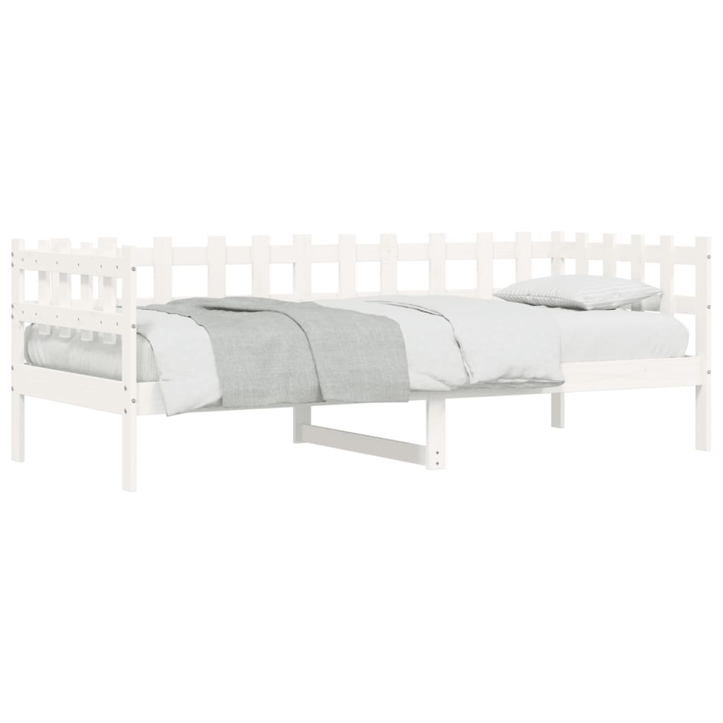 vidaXL Day Bed without Mattress White 80x200 cm Solid Wood Pine