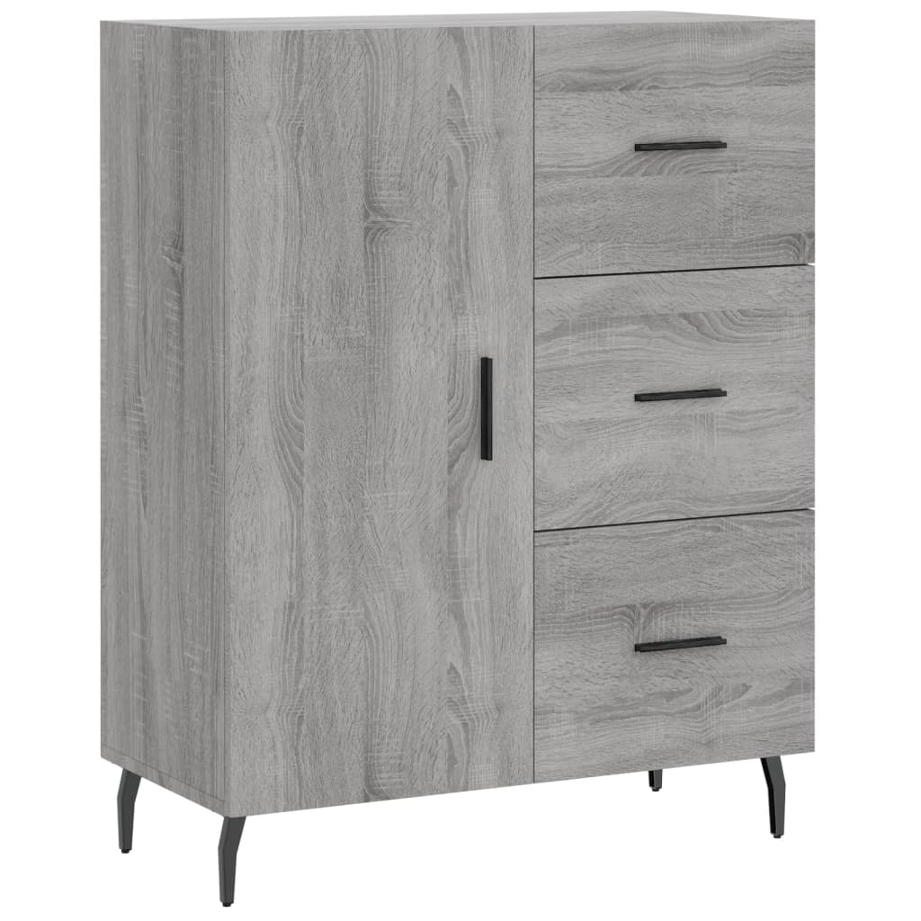 vidaXL Sideboard Grey Sonoma 69.5x34x90 cm Engineered Wood